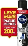NIVEA MEN Desodorante Antitranspirante Aerossol Invisible Black & White 200ml - Proteção eficaz de 48 horas contra suor e mau odor