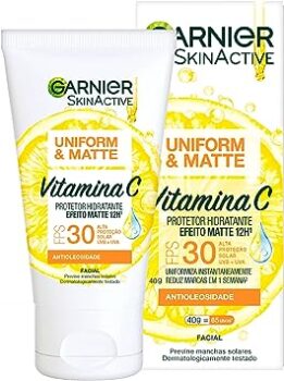 Protetor Hidratante Facial Garnier Uniform & Matte Vitamina C FPS 30