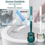 001 Escova Vaso Sanitário De Silicone Cores com Base Para Banheiro