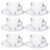 Jogo de Xícaras Pearl em Vidro 12pçs – 6 Xícaras + 6 Pires (230ml)