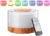 Difusor De Aromas, Umidificador De Ar Ultra-Sônico 700Ml, Difusor De Óleo Essencial, Abajur Led, Lâmpada Colorida Com Controle Remoto (Madeira Clara)