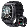 Smartwatch Relógio inteligente tático militar HD de 1,85″ Resistente à Água IP67 Receba Notificações com Funções Esportivas
