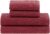 Buddemeyer Jogo de toalhas Florentina Banho Vermelho 4 peças
