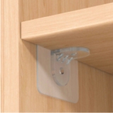 098 – Kit 4 Suporte adesivo prateleira transparente Mão Francesa Cantoneira