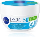 NIVEA Creme Facial Nutritivo 100g – Sua fórmula à base de água, Karité e Vitaminas hidrata por 24h sem deixar a pele oleosa, além de ser um ótimo primer