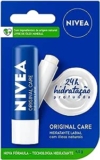 NIVEA Hidratante Labial Original Care – Com Manteiga de Karité & Pantenol, hidrata por 12 horas oferecendo proteção e cuidados intensivos aos seus lábios – 4,8g