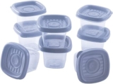 Plasútil Conjunto de Potes Quadrados Pop com 8 Unidades, Azul
