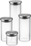 Potes Herméticos Porta-Mantimentos com Tampa de Inox Electrolux – 4 unidades