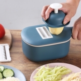 076 – Ralador Fatiador De Cenoura Mandoline Multi-Função Com Filtro/Cozinha E Frutas Vegetais