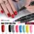 545 Caneta de esmalte multicolor 3 em 1 para esmalte de imersão em um só passo Caneta de verniz de GEL UV Lápis de esmalte de gel de luz
