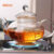029 Chaleira De Infusor Vidro Borossilicato Com Tampa Hauskraft