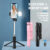 371 Pau de selfie bluetooth multifuncional com Luz e controle remoto