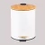 824 Lixeira inox 5 litro ou 3 litros com tampa de bambu pedal banheiro com alça cesto removível diversos modelos