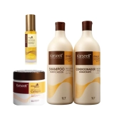 908 Kit Completo Karseell Máscara 500 g + condicionador 1L + Shampoo 1L + Óleo karseell