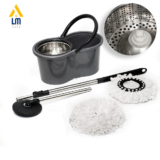 767 Balde Spin Mop Giratorio Cesto Centrifuga Inox Esfregao 9 Litros 360 Refil Extra
