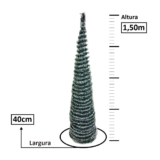 589 Arvore de Natal Dobravel Enfeite Decoracao Natal Lisa 1,50m