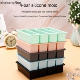 595 Shbrbr 1Pc 4 Grade Tira Longa Cubos De Silicone Para Gelo De Molde Bandeja Quadrada Martijn