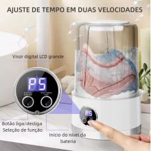 837 Mini Máquina de Lavar Portátil 1000ml – Lavadora Compacta USB para Roupas Íntimas, Meias e calcinha