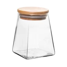 915 Porta Mantimentos de Vidro Borossilicato com Tampa de Bambu 350ml Marca Wolf