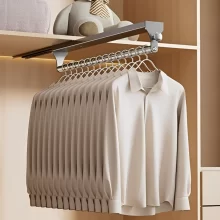 866 Cabide Retrátil Organizador De Roupas Calça E Camisa Tipo Gaveta Luxo 5245 Grafite